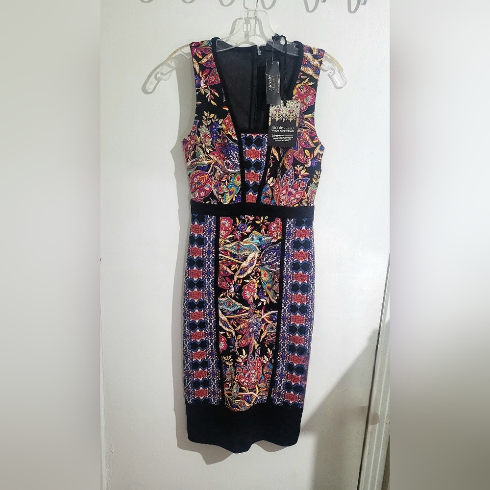 Nicole by Nicole Miller Vibrant Floral Sleeveless Midi Dress